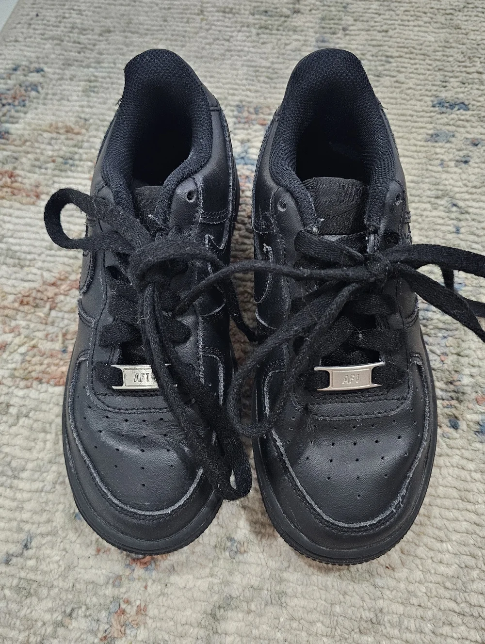 Nike Air Force 1 Black‎ Sneakers Size 2 youth